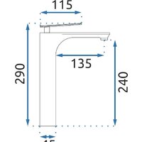 Смеситель Rea Berg B2039 (черный) - Превью изображения №6 — Интернет-магазин Time-Shop