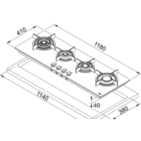 Варочная панель Franke FHCR 1204 3G TC HE BK C - Превью изображения №2 — Интернет-магазин Time-Shop