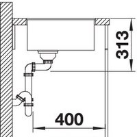 Кухонная мойка Blanco Subline 400-F 525988 (черный) - Превью изображения №3 — Интернет-магазин Time-Shop