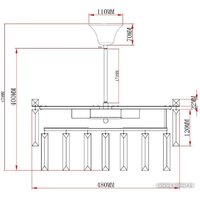 Люстра средней высоты Moderli Crystal V10737-6P - Превью изображения №2 — Интернет-магазин Time-Shop