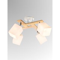 Люстра средней высоты Aitin Pro НПБ 02-4x60-101 N5291/4 (белый/дерево) - Превью изображения №2 — Интернет-магазин Time-Shop