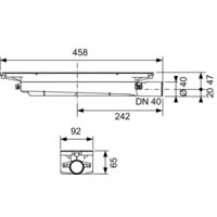 Сифон Tece Drainprofile 673001 (боковой слив) - Превью изображения №2 — Интернет-магазин Time-Shop