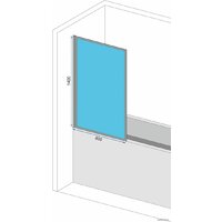 Стеклянная шторка для ванны Rea Elegant 80 (матовое золото/прозрачное стекло) - Превью изображения №7 — Интернет-магазин Time-Shop