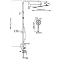 Душевая система  Wasserkraft A166.117.127.087.CH - Превью изображения №3 — Интернет-магазин Time-Shop