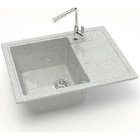 Кухонная мойка MARRBAXX Карельский камень модель 150/Q10 F150Q010 (серый/светло-серый) - Превью изображения №2 — Интернет-магазин Time-Shop
