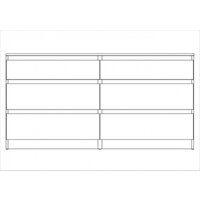 Комод Mio Tesoro Кастор 6 ящиков 2.03.02.080.4 (серый) - Превью изображения №2 — Интернет-магазин Time-Shop