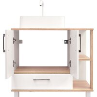  Doratiz Тумба под умывальник Doratiz Гавайи 80 9908.184 (белый/дуб сонома) - Превью изображения №3 — Интернет-магазин Time-Shop