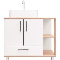  Doratiz Тумба под умывальник Doratiz Гавайи 80 9908.184 (белый/дуб сонома) - Превью изображения №10 — Интернет-магазин Time-Shop