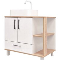 Doratiz Тумба под умывальник Doratiz Гавайи 80 9908.184 (белый/дуб сонома)