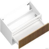  ЗОВ Тумба под умывальник Кито-2 100 2K100LW0MRMC (белый/тростник) - Превью изображения №2 — Интернет-магазин Time-Shop