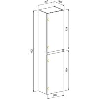  Cezares Шкаф-пенал MOLVENO-1600-2A-SC-NR - Превью изображения №5 — Интернет-магазин Time-Shop