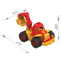 Трактор Нордпласт Трактор Богатырь с ковшом 98 (красный/желтый) - Превью изображения №6 — Интернет-магазин Time-Shop