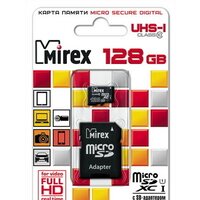 Карта памяти Mirex microSDXC UHS-I (Class 10) 128GB + адаптер [13613-AD10S128] - Превью изображения №2 — Интернет-магазин Time-Shop