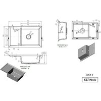 Кухонная мойка Kernau KGS Y 6078 1B1D Deep Black - Превью изображения №10 — Интернет-магазин Time-Shop