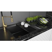 Кухонная мойка Kernau KGS Y 6078 1B1D Deep Black - Превью изображения №8 — Интернет-магазин Time-Shop