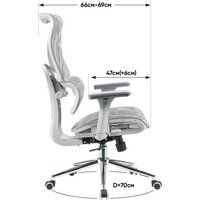 Офисное кресло myroo Office Wizard HS-3853H-1-G (light grey) - Превью изображения №3 — Интернет-магазин Time-Shop