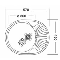 Кухонная мойка КромРус EC 257 RUS оборачиваемая (без сифона) - Превью изображения №2 — Интернет-магазин Time-Shop