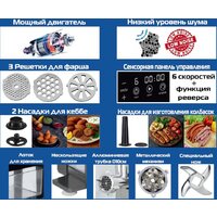 Мясорубка Renova MG300-R2BP - Превью изображения №2 — Интернет-магазин Time-Shop