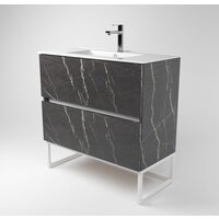 Дабер Тумба под умывальник 012 70 (мрамор черный/белый) - Превью изображения №2 — Интернет-магазин Time-Shop