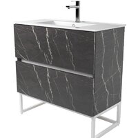 Дабер Тумба под умывальник 012 70 (мрамор черный/белый)