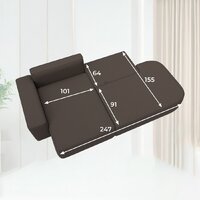 Угловой диван Лига диванов Лига-065 левый 129798L (рогожка амур 05 коричневый) - Превью изображения №11 — Интернет-магазин Time-Shop