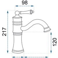 Смеситель Rea Vintage Old REA-B0226 (черный) - Превью изображения №8 — Интернет-магазин Time-Shop