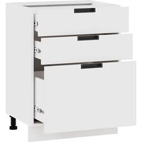 Шкаф напольный Трия Гренада 1Н6Я3 (белый/холст белый) - Превью изображения №2 — Интернет-магазин Time-Shop