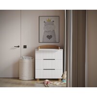 Детский комод Incanto Vikki 800/3 (белый/бук) - Превью изображения №3 — Интернет-магазин Time-Shop