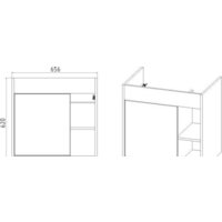 Viant Тумба под умывальник Бостон Como 70 VBOS70COG-T1STP - Превью изображения №4 — Интернет-магазин Time-Shop
