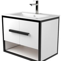 Дабер Тумба под умывальник 009 WeltWasser Deilbach 7517-60 Т9.6W.2.5 (черный/белый)