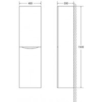  BelBagno Шкаф-пенал Fly-Marino-1500-2A-SC-BL-P-L (bianco lucido) - Превью изображения №3 — Интернет-магазин Time-Shop