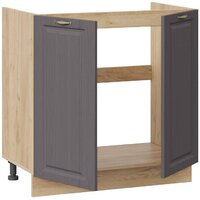 Шкаф напольный Трия Лина 1Н8М (дуб крафт золотой/графит) - Превью изображения №2 — Интернет-магазин Time-Shop