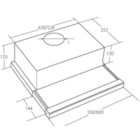 Кухонная вытяжка Akpo Light 50 WK-7 (черный) - Превью изображения №2 — Интернет-магазин Time-Shop