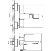 Смеситель Haiba HB60615-7 (черный) - Превью изображения №2 — Интернет-магазин Time-Shop