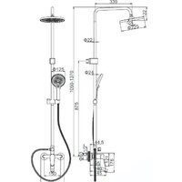 Душевая система  Ledeme H61B L2461B - Превью изображения №2 — Интернет-магазин Time-Shop