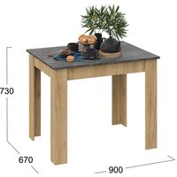 Кухонный стол Трия Промо тип 1 (дуб крафт золотой/ателье темное) - Превью изображения №2 — Интернет-магазин Time-Shop