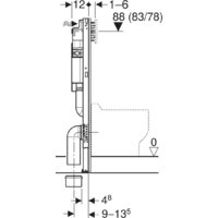 Инсталляция для унитаза Geberit Duofix 111.922.00.6 - Превью изображения №4 — Интернет-магазин Time-Shop