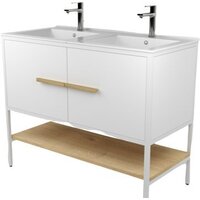 Дабер Тумба под умывальник 007 100 (белый/дуб гамильтон натуральный)