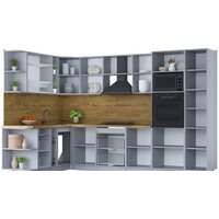 Готовая кухня Интерлиния Мила Шато 1.88x3.2 ВТ левая (океан/океан/дуб бунратти) - Превью изображения №2 — Интернет-магазин Time-Shop