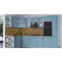 Готовая кухня Интерлиния Мила Шато 1.88x3.2 ВТ левая (океан/океан/дуб бунратти) - Превью изображения №4 — Интернет-магазин Time-Shop