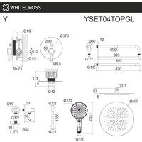 Душевая система  Whitecross Y YSET04TOPGL (золото) - Превью изображения №3 — Интернет-магазин Time-Shop