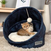 Лежак Scruffs Kensington Cat Cave 661808 (синий) - Превью изображения №3 — Интернет-магазин Time-Shop