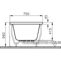 Ванна Vitra Neon 170x75 (прямоугольная) - Превью изображения №4 — Интернет-магазин Time-Shop