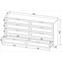 Комод Интерлиния Концепт Тренд КТ-К197 (антрацит/грей) - Превью изображения №5 — Интернет-магазин Time-Shop