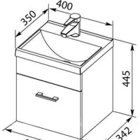 Умывальник Aquanet Нота 40 284296 - Превью изображения №2 — Интернет-магазин Time-Shop