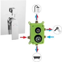 Смеситель Ferro Algeo Square BAQ7P3BOX - Превью изображения №2 — Интернет-магазин Time-Shop