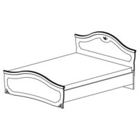 Кровать Неман мебель Орхидея 200х160 Белый полуглянец (СП-002-12) - Превью изображения №2 — Интернет-магазин Time-Shop