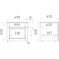 Тумба Рэйгрупп Bromo ТК-09 1Y 50x46x45 ТК-09 VL (дуб веллингтон) - Превью изображения №2 — Интернет-магазин Time-Shop
