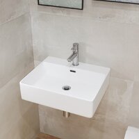 Умывальник Lauter 21478 + клапан 21190W + сифон 21635W (белый матовый) - Превью изображения №7 — Интернет-магазин Time-Shop