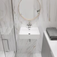 Умывальник Lauter 21478 + клапан 21190W + сифон 21635W (белый матовый) - Превью изображения №12 — Интернет-магазин Time-Shop